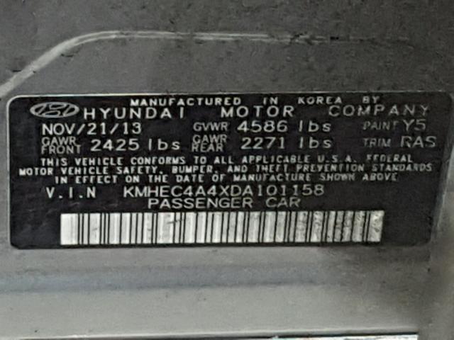 KMHEC4A4XDA101158 - 2013 HYUNDAI SONATA HYB SILVER photo 10