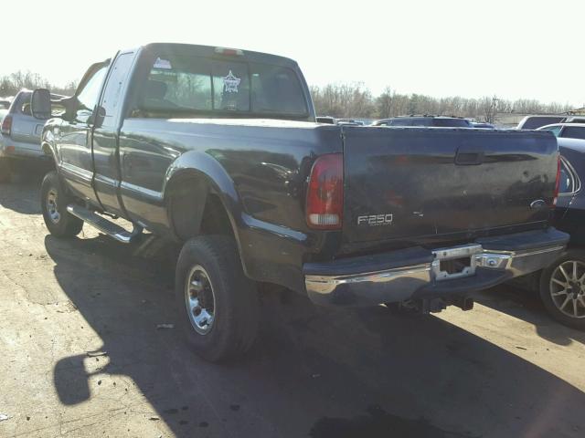 1FTSX31F52ED65563 - 2002 FORD F350 SRW S BLACK photo 3