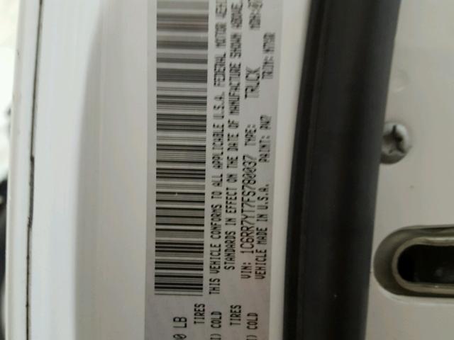 1C6RR7YT7FS780037 - 2015 RAM 1500 REBEL თეთრი ფოტო 10