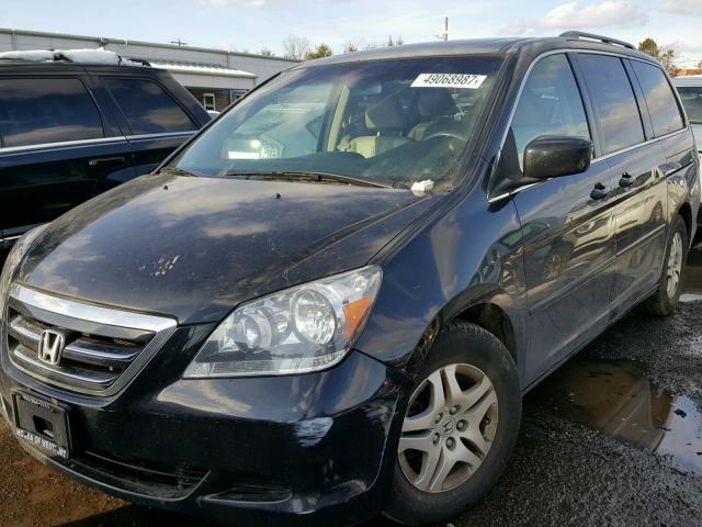 5FNRL38627B108995 - 2007 HONDA ODYSSEY EX BLACK photo 2