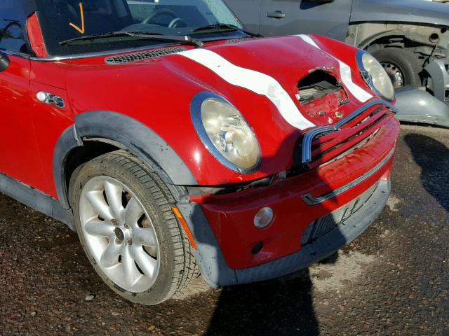 WMWRE33442TD55201 - 2002 MINI COOPER S RED photo 9