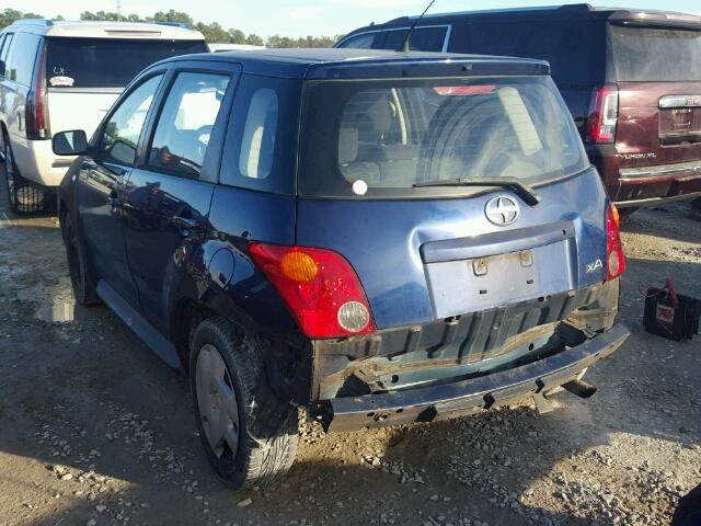 JTKKT624740066577 - 2004 TOYOTA SCION XA BLUE photo 3