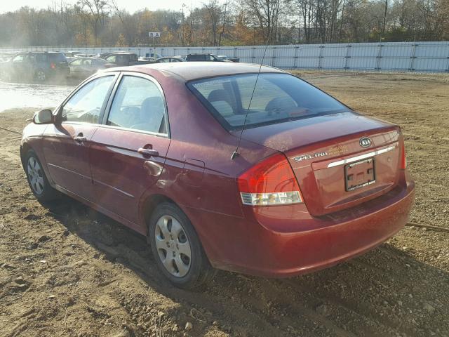 KNAFE122485535599 - 2008 KIA SPECTRA EX RED photo 3