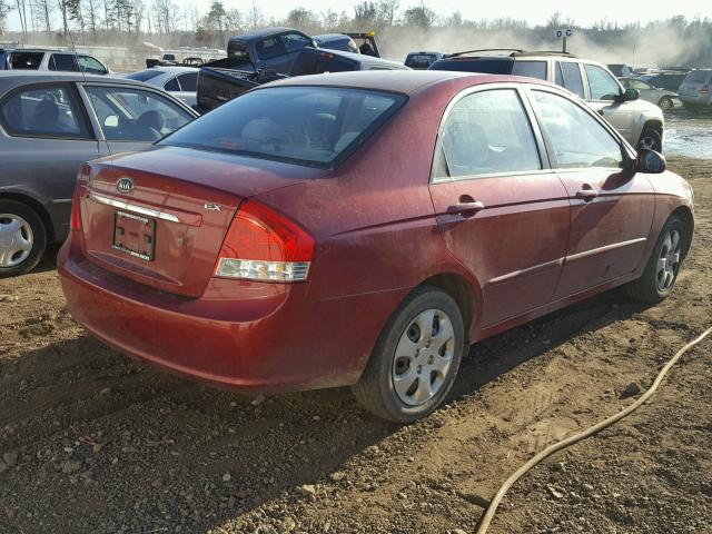 KNAFE122485535599 - 2008 KIA SPECTRA EX RED photo 4