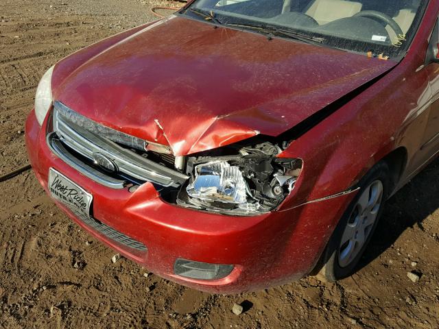 KNAFE122485535599 - 2008 KIA SPECTRA EX RED photo 9