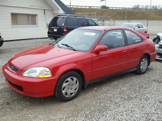 1HGEJ824XVL013671 - 1997 HONDA CIVIC EX RED photo 2