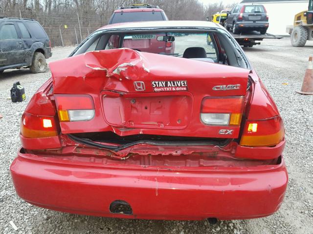 1HGEJ824XVL013671 - 1997 HONDA CIVIC EX RED photo 9