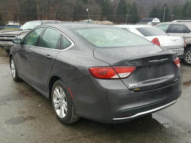 1C3CCCAB6FN636895 - 2015 CHRYSLER 200 LIMITE GRAY photo 3