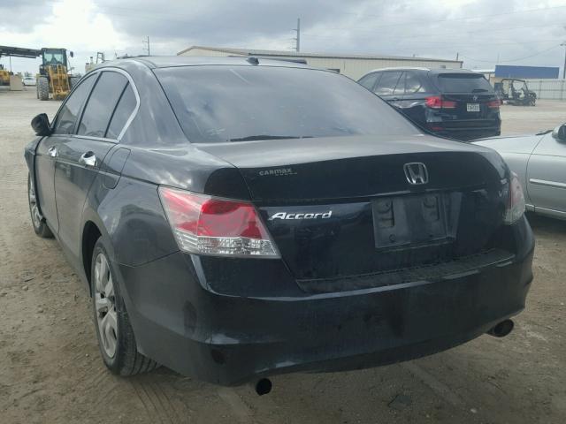 1HGCP36808A027990 - 2008 HONDA ACCORD EXL BLACK photo 3