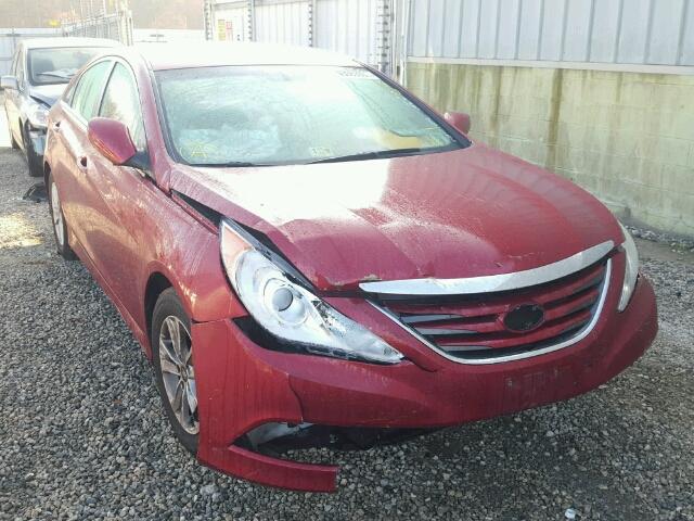 5NPEB4AC6EH862052 - 2014 HYUNDAI SONATA GLS RED photo 1