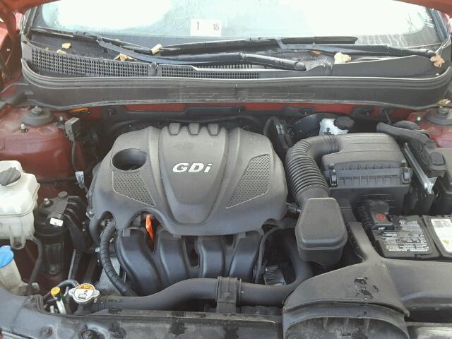 5NPEB4AC6EH862052 - 2014 HYUNDAI SONATA GLS RED photo 7