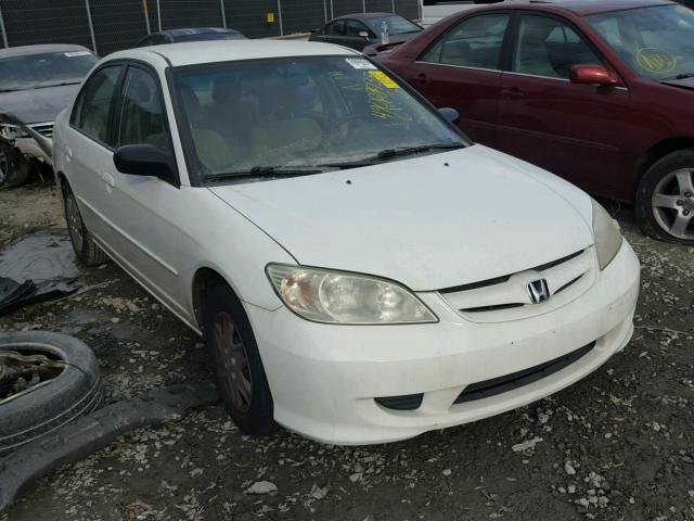 1HGES16335L000850 - 2005 HONDA CIVIC DX V WHITE photo 1