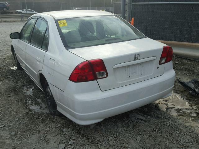 1HGES16335L000850 - 2005 HONDA CIVIC DX V WHITE photo 3