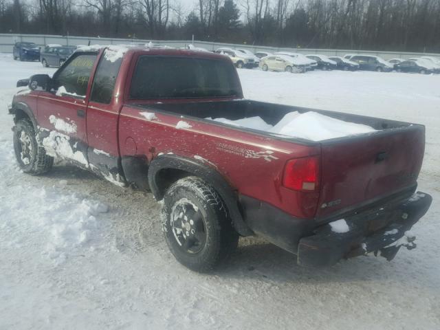 1GCDT19XX38252648 - 2003 CHEVROLET S TRUCK S1 RED photo 3