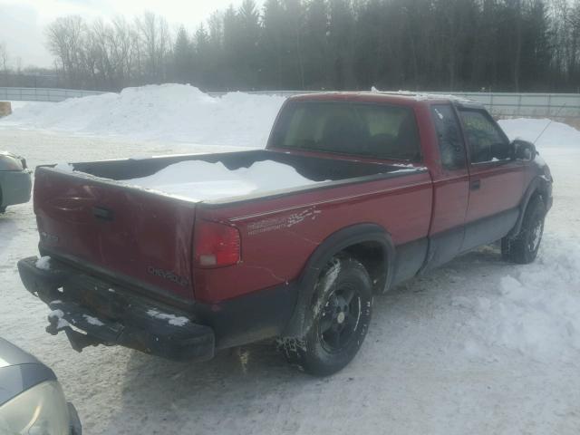 1GCDT19XX38252648 - 2003 CHEVROLET S TRUCK S1 RED photo 4