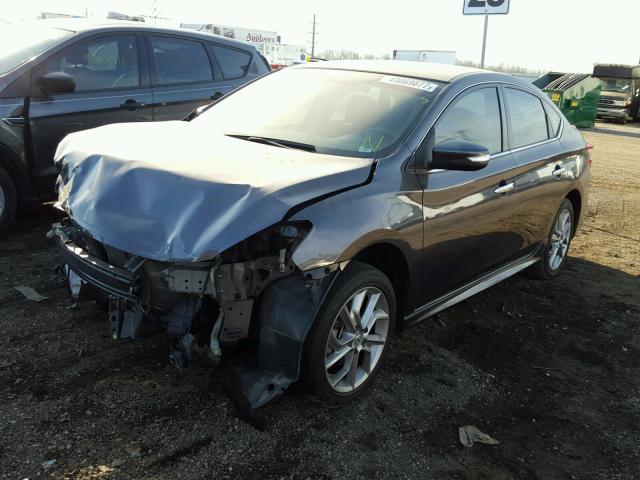 3N1AB7AP9FY268369 - 2015 NISSAN SENTRA S GRAY photo 2