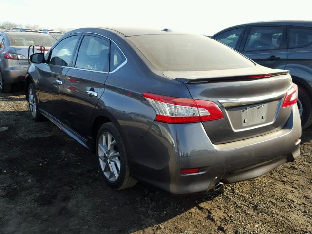 3N1AB7AP9FY268369 - 2015 NISSAN SENTRA S GRAY photo 3