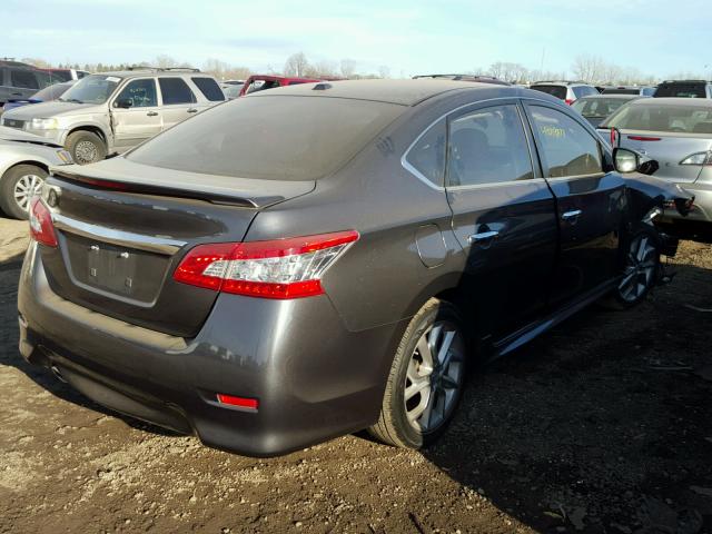 3N1AB7AP9FY268369 - 2015 NISSAN SENTRA S GRAY photo 4