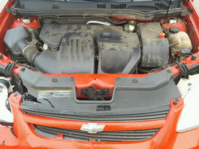 1G1AK58F667779725 - 2006 CHEVROLET COBALT LS RED photo 7