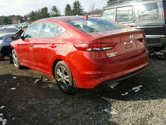 5NPD84LF2HH174281 - 2017 HYUNDAI ELANTRA SE RED photo 3