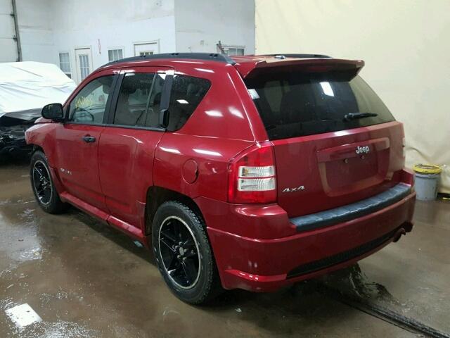 1J8FF47W78D513351 - 2008 JEEP COMPASS SP RED photo 3
