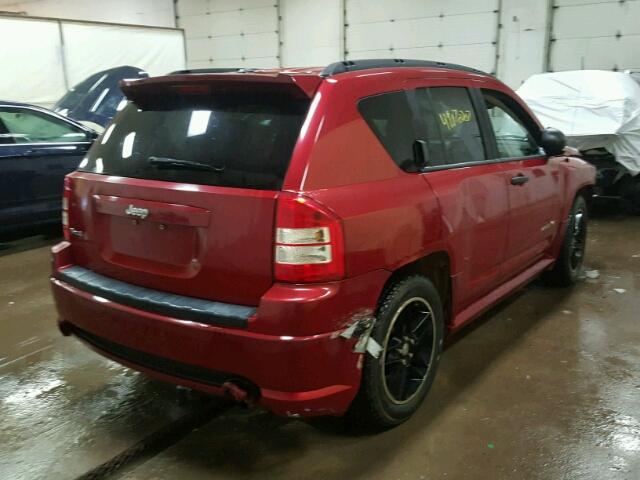 1J8FF47W78D513351 - 2008 JEEP COMPASS SP RED photo 4