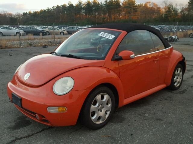 3VWCK21Y93M320200 - 2003 VOLKSWAGEN NEW BEETLE ORANGE photo 2