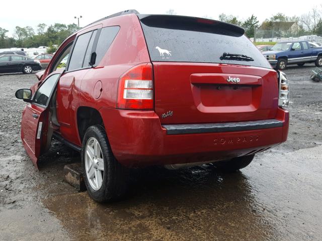 1J8FT47WX8D672762 - 2008 JEEP COMPASS SP RED photo 3