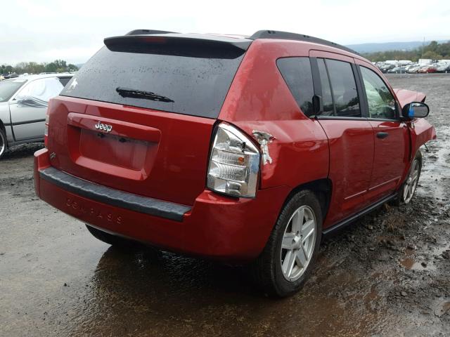 1J8FT47WX8D672762 - 2008 JEEP COMPASS SP RED photo 4