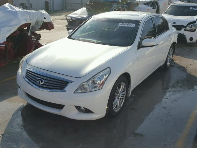 JN1CV6AP8BM500757 - 2011 INFINITI G37 BASE WHITE photo 2