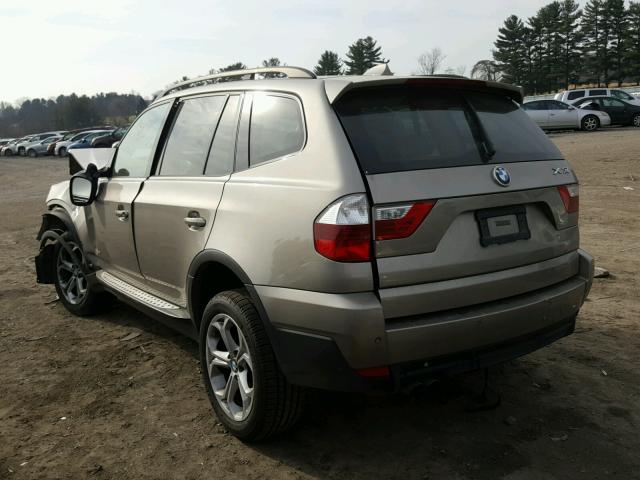 WBXPC9C47AWJ35244 - 2010 BMW X3 XDRIVE3 BEIGE photo 3