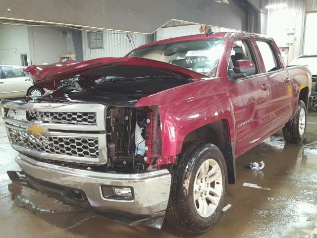 3GCUKREC9FG171692 - 2015 CHEVROLET SILVERADO MAROON photo 2