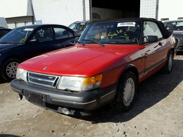 YS3AL75LXM7000763 - 1991 SAAB 900 BASE RED photo 2