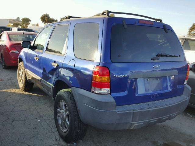 1FMYU02Z45KC81133 - 2005 FORD ESCAPE XLS BLUE photo 3