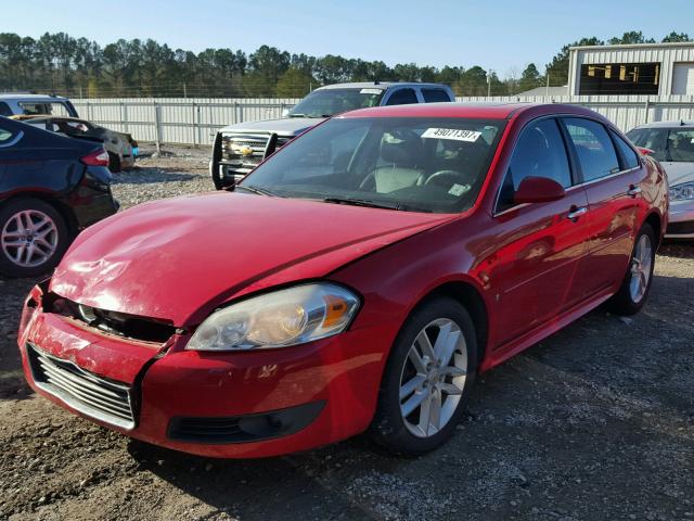 2G1WU57M791316705 - 2009 CHEVROLET IMPALA LTZ RED photo 2