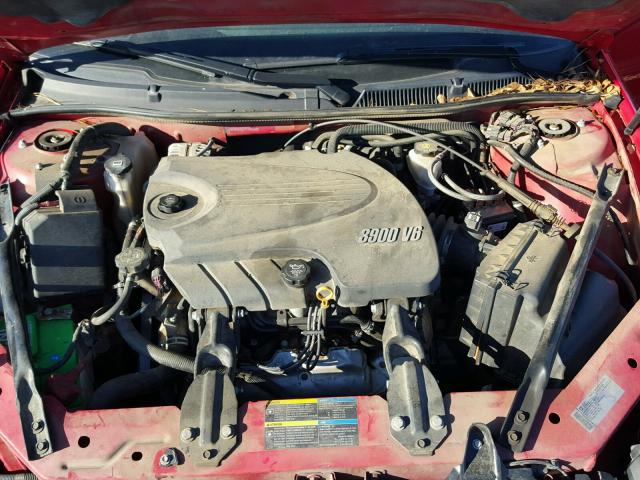 2G1WU57M791316705 - 2009 CHEVROLET IMPALA LTZ RED photo 7