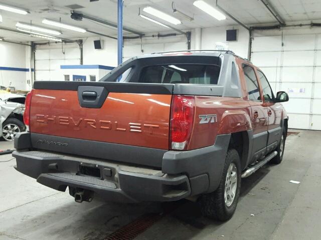 3GNEK13T23G125942 - 2003 CHEVROLET AVALANCHE ORANGE photo 4