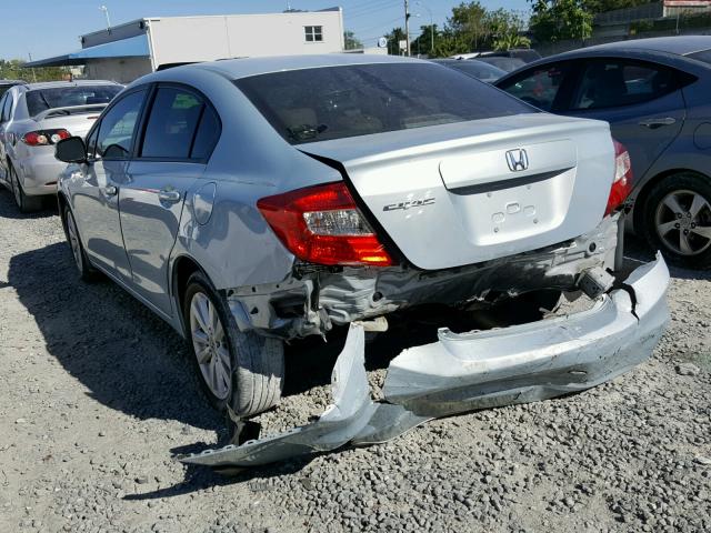 19XFB2F8XCE063146 - 2012 HONDA CIVIC EX BLUE photo 3