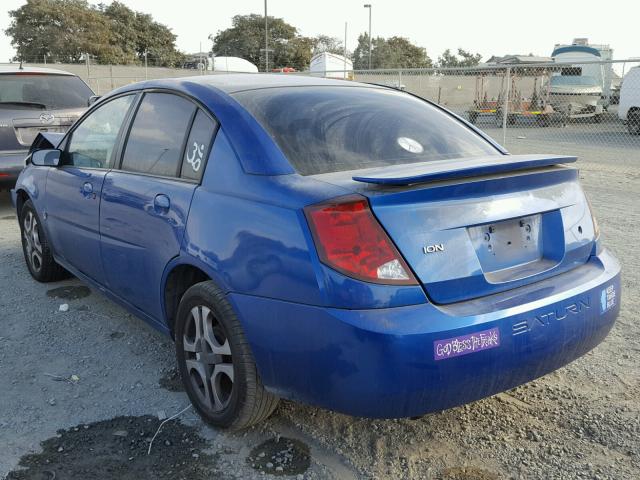 1G8AL52FX4Z108955 - 2004 SATURN ION LEVEL BLUE photo 3