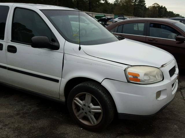 1GNDV03L85D179260 - 2005 CHEVROLET UPLANDER WHITE photo 9