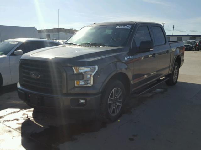 1FTEW1CF3HKD07530 - 2017 FORD F150 SUPER GRAY photo 2