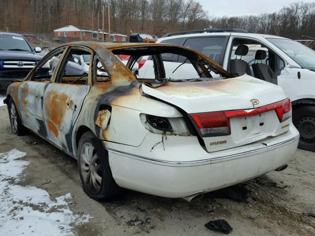 KMHFC46F86A095300 - 2006 HYUNDAI AZERA SE BURN photo 3