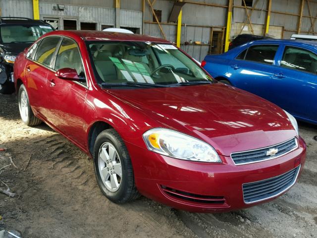 2G1WT58K489255832 - 2008 CHEVROLET IMPALA LT RED photo 1