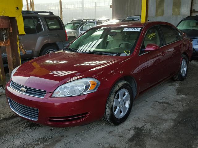 2G1WT58K489255832 - 2008 CHEVROLET IMPALA LT RED photo 2