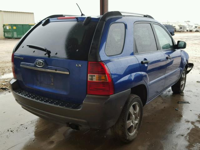 KNDJF724587457417 - 2008 KIA SPORTAGE L BLUE photo 4