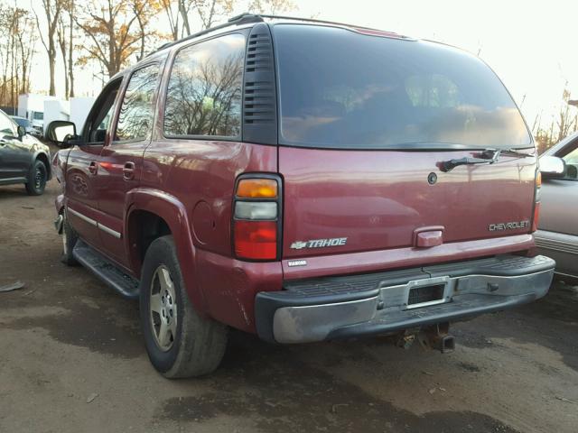 1GNEK13T84J287624 - 2004 CHEVROLET TAHOE K150 MAROON photo 3