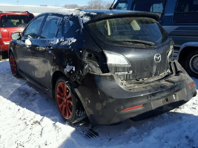 JM1BL1H58A1265864 - 2010 MAZDA 3 S BLACK photo 3