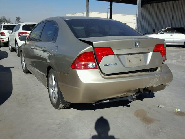 1HGFA16827L110231 - 2007 HONDA CIVIC EX GOLD photo 3