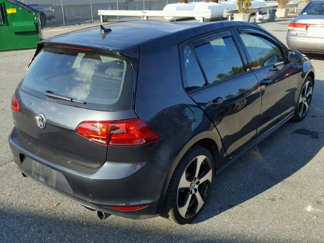 3VW5T7AU0GM063188 - 2016 VOLKSWAGEN GTI S/SE GRAY photo 4