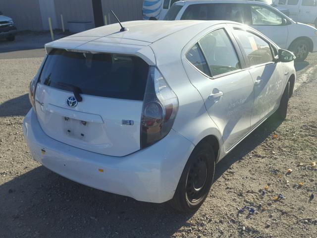 JTDKDTB3XE1084500 - 2014 TOYOTA PRIUS C WHITE photo 4